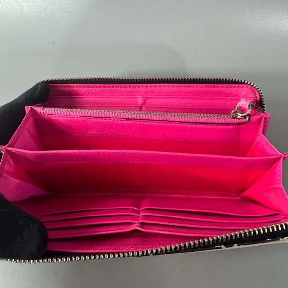 Milly Tri-color Leather Zip-around Long Wallet - Picture 5 of 13